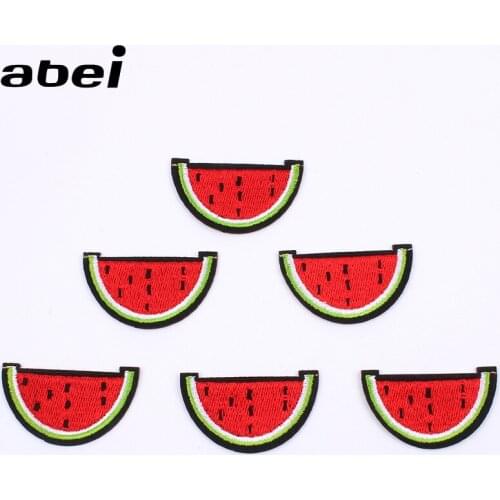 10pcs/lot Cartoon Watermelon Sticker DIY Fruits Patches Handmade Garment Sew on Accessories DIY Jeans Backpack Coats Appliques