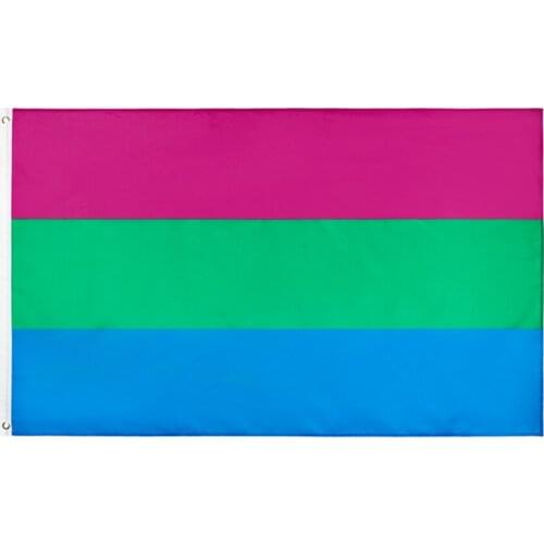 100/200/500/1000 Pcs/Lot Polysexual Pride Flag 3x5FT Lgbt Polyester Banner Sports Vivid Color Digital Printed Wholesale