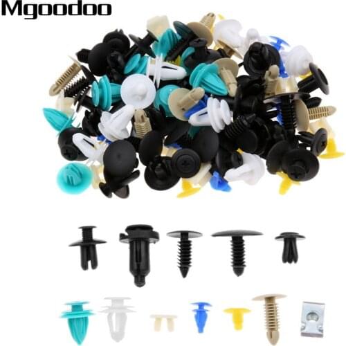 100Pcs Universal Mixed Fasteners Door Trim Panel Auto Bumper Rivet Car Clips Retainer Push Engine Cover Fender Fastener 12Kinds