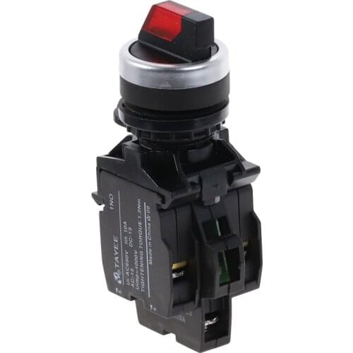 3 Position Selector Switch With Red Led light Push Button