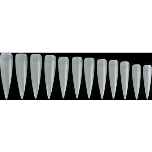 5 Bags/60pcs Nail Tips False Fake Nail Extension Decoration Acrylic Clear Natural White Nail Art Manicure Salon