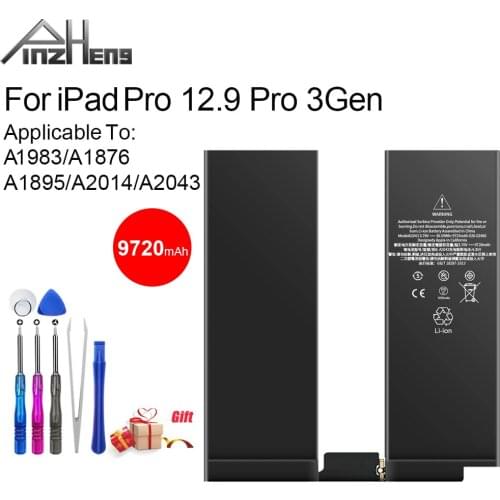 PINZHENG 9720mAh Tablet Battery For Apple iPad Pro 12.9 3Gen 3rd A1983 A1876 A1895 A2014 A2043 Replacement Battery With Tools