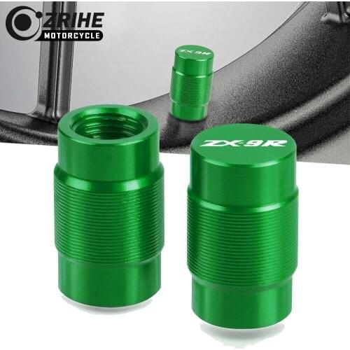 Motorcycle Accessories Couple Aluminum For KAWASAKI Z ZX-9R R 2pcs Vehicle Wheel Tire Valve Stem Caps Covers Universal cycle CNC