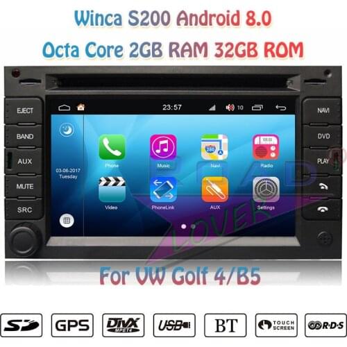 Winca S200 Android 8.0 Car DVD Automotive Player Radio For VW Golf 4 B5 Stereo GPS Navigation Magnitol 2 Din Video Octa Core MP3