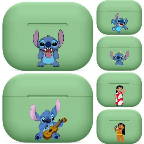 Lilo & Stitch For Airpods pro 3 case Protective Bluetooth Wireless Earphone Cover Air Pods airpod case air pod cases green
