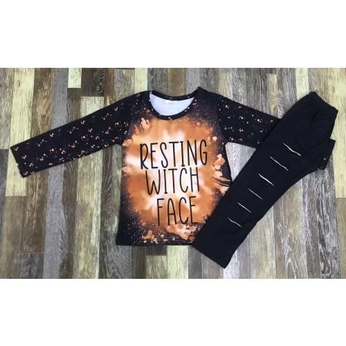 Kids clothes brown appliques with words knit cotton baby outfits