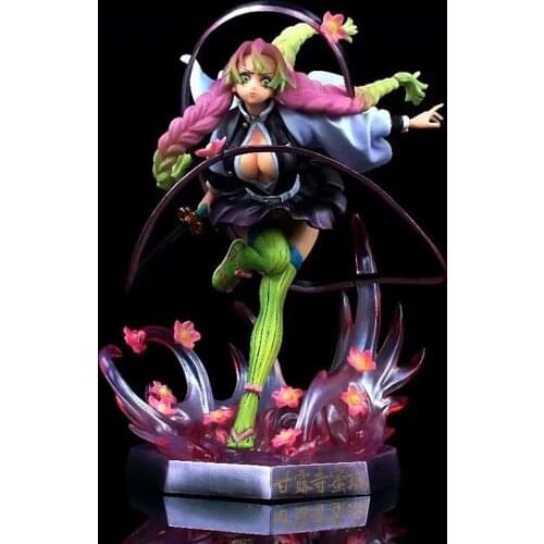 21cm Anime Demon Slayer Figure Kanroji Mitsuri Action Figures Kimetsu No Yaiba Figurine PVC Collection Model Toys Figur