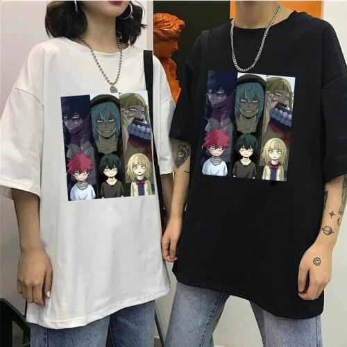 Japanese Anime My Hero Academia League of Villains Prined T-Shirt Streetwear Summer Tshirt Oversized HipHop