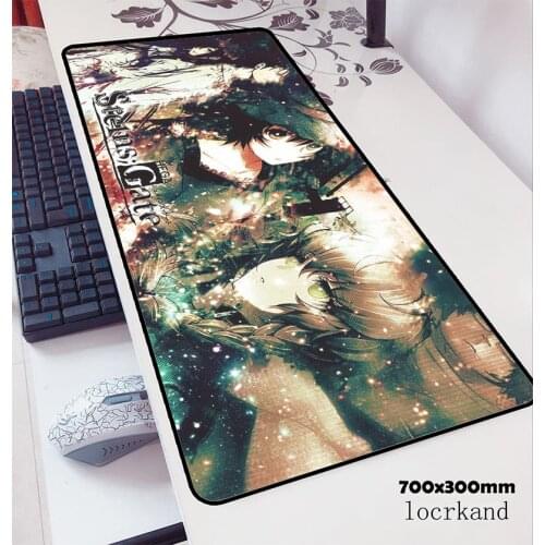 Steins Gate Mouse Pad 90x40cm Gaming Mousepad Anime Professional Notbook Desk Mat Aestheticism Padmouse Games Pc Gamer Mats