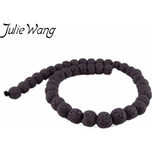 Julie Wang 1 pc Colorful Natural Stone Pastoral Style Volcanic Stone Jewelry Accessories Bead Bracelet Finished
