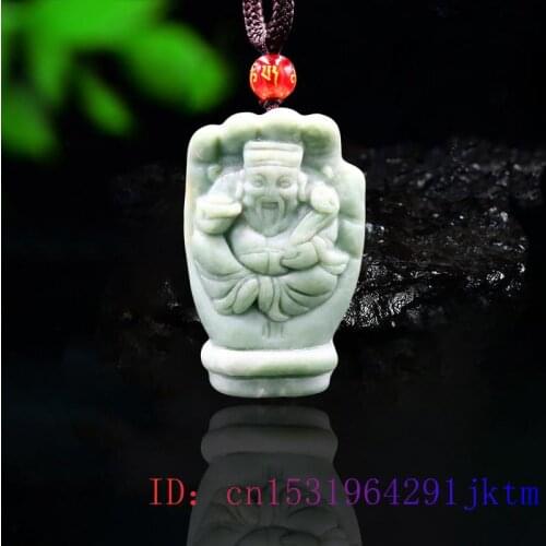 Jade God of wealth Pendant Jewelry Accessories Necklace Fashion Carved Charm Gifts Women Natural Chinese Amulet