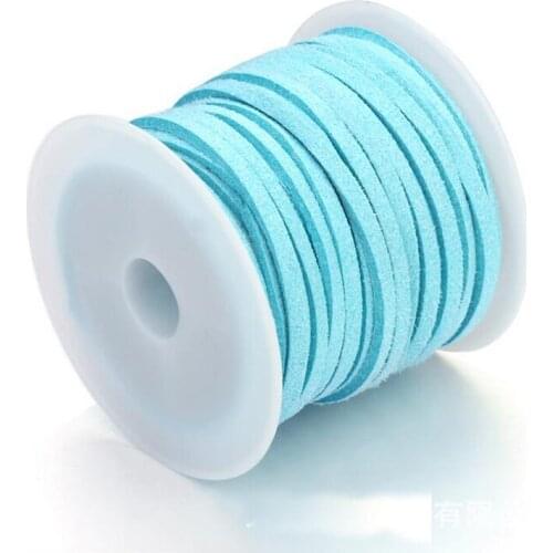 REDJCK 2\10 m 2.8 mm Width Flat Suede Korean Leather Cords Velvet String Rope Cord For DIY Bracelets Jewelry Making Accessories