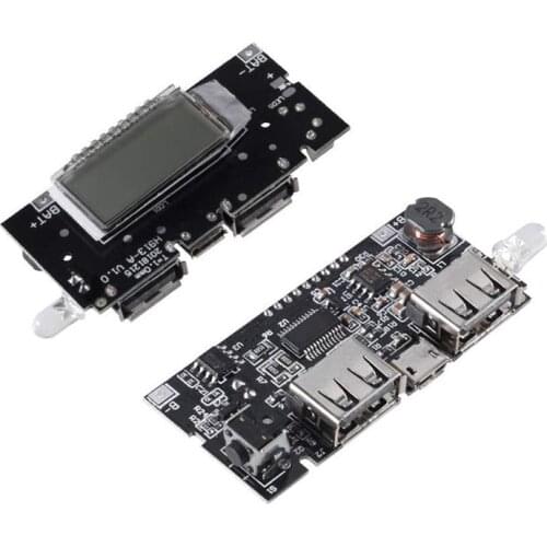 1pc Dual USB 5V 1A 2.1A Mobile Power Bank 18650 Lithium Battery Charger Board Digital LCD Charging DIY Module