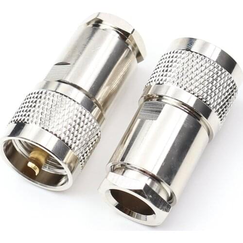 10PCS UHF Male PL259 Clamp RG8 RG165 RG213 LMR400 Cable RF Connector