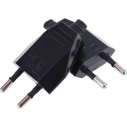 2 Pcs new type German Type European standard Power 2 Pin Plugs Network Cables 2.5A 220V Electric Contact Drop Shipping