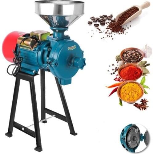 220V Electric Feed Mill Wet Dry Cereals Grinder Feed Pellet Maker For Animals Rice Grain Coffee Wheat
