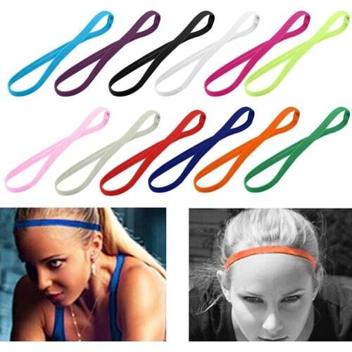 500pcs Wholesale Yoga Hair Bands Sports Headband Girls Sport Anti-Slip Elastic Rubber Sweatband Football Running