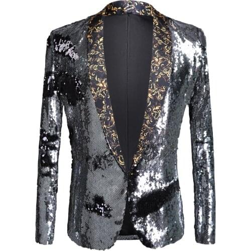 Mens Shining Plus Size Handmake Black Blazer DJ Singers Nightclub Costume Stylish Suit Jacket Stage mens suits sequined jacket