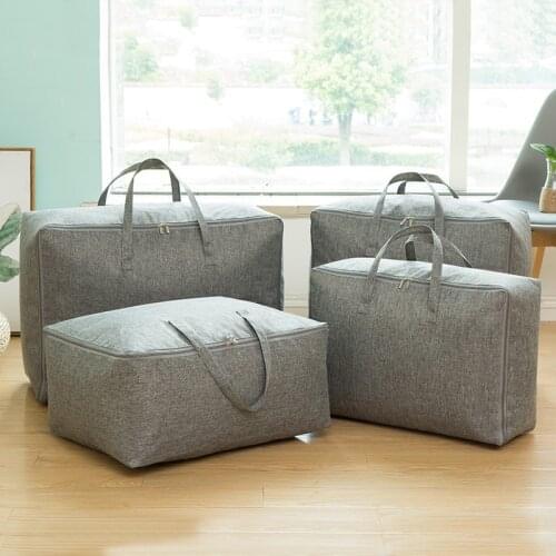 Large Capacity Quilt Clothes Storage Bag Folding Wardrobe Closet Organizer Pillow Blankets Dust Zipper Pouch Home Accessories