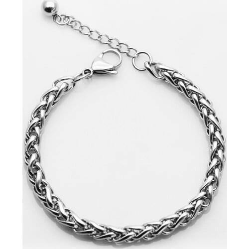 Titanium steel bracelet stainless steel flower orchid keel chain fashion new men and women all-match jewelry