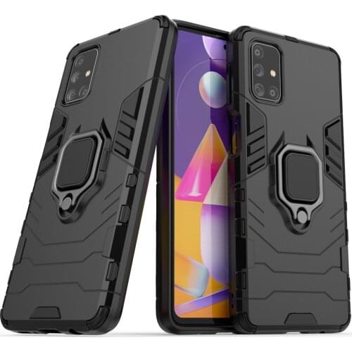 Shockproof Case for Samsung Galaxy M31S M 31S M31 S Armor Rubber Impact Bumper Ring Holder Hard Case Cover