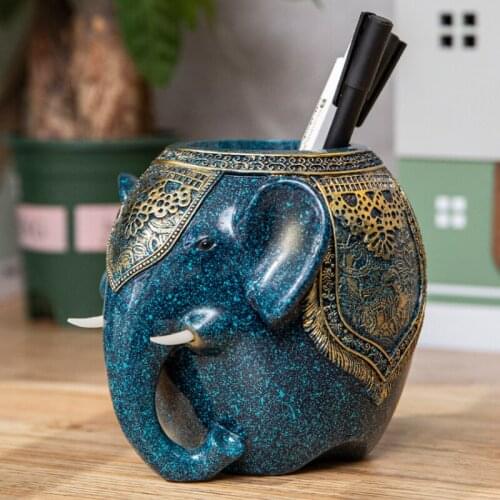 Resin Pen Holder Office Desktop Decoration Simple Fashion Personalized Office Supplies Creative Stationery Teachers Day Gift