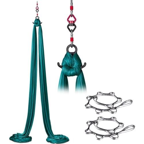 Yoga Swing Aerial Yoga Hammock Set Acrobatic Dance Yoga Hammock Aerial Silk Fabric Yoga Swing For Home