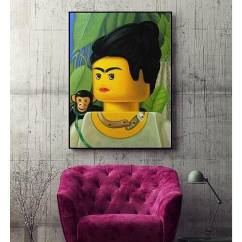 Limited Sale Oil Painting Funny Art Lego Famous Painting Pop Art On Canvas for Kids Room Wall Decoration Home Decorl Pictures