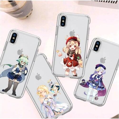 Genshin Impact Clear Phone Case For iPhone 11 12 Pro XS MAX XR X 7 8 6Plus SE 2021 Soft Silicone Phone Cover Bag