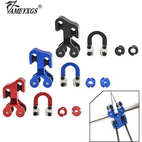 1set Archery D Loop 1/8" 3/16" Compound Bow Peep Sight Set And Bowstring Splitter Slider Bow Arrow Hunting Shooting Accessories