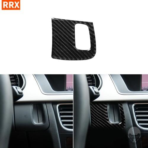 For Audi A5 2008-2017 A4 B8 2009-2016 Q5 2009-2017 Carbon Fiber Sticker Car Keyhole Inner Frame Decal Interior Car Accessories