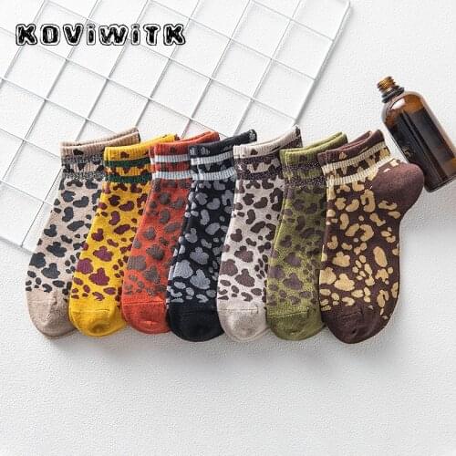 Funny Ankle Leopard cotton black socks Women stripe boat invisible Short Sock ladies Harajuku Fashion Kawaii female Casual sox