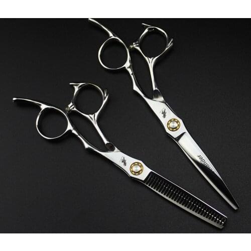 Professional Barber Scissors 6 inch JP 440c Steel Hair Cutting Scissors sets Hairdressing Thinning Shears haircut Hair Scissors