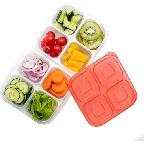Food Grade Plastic Snack Box Kitchen Food Storage Box Portable Fruit Vegetable Packing Box Food Preservation