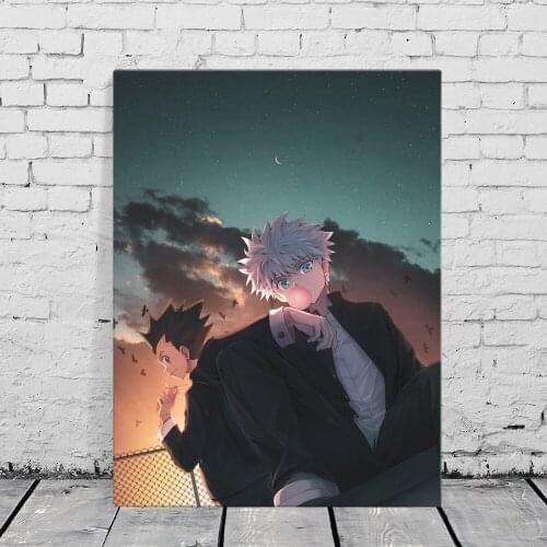 Gon Killua Hunter x Hunter Anime HxH Home Decor Canvas Posters Prints Decoration Art Wall Pictures Living Room Painting