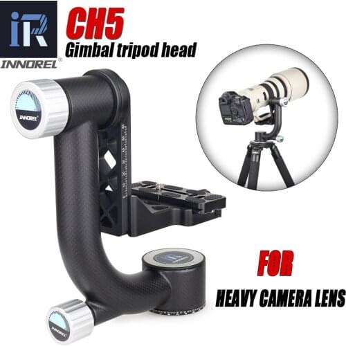 INNOREL CH5 Professional Gimbal Head Cantilever Tripod Head 360 Degree High Coverage Panoramic For Heavy Digital Camera Lens