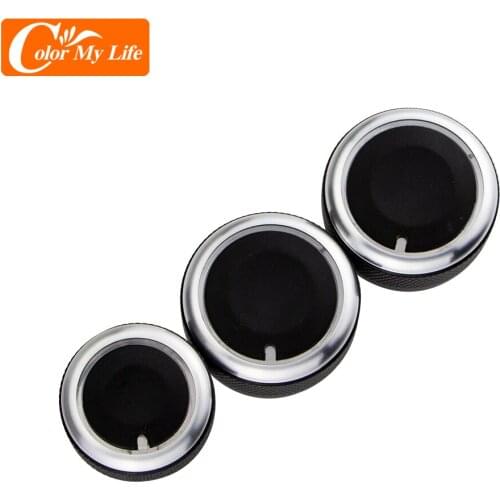 Carmilla 3pcs/set Ac Knob Air Conditioning Knobs for Mitsubishi Triton Air Conditioning Heat Control Switch Knob Car Accessories
