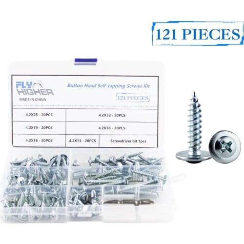 M4.2 Button head truss wafer head self drilling screw with screwdriver kit