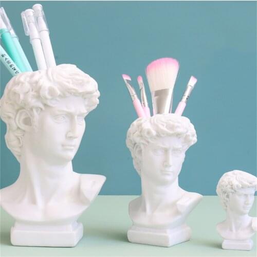 Modern Nordic Style Creative David Portrait Vase Human Head Flower Vases Decorative Ornaments Resin David Home Flowers Art Decor