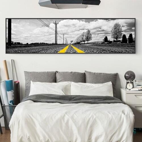 Modern Simple Modern City Canvas Painting Retro Yellow Car Posters Home Decoration Painting Waterproof Wall Art Hanging Pictures