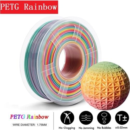 Sublimation PETG Filament 1kg Rainbow 1.75mm Plastic Resin 3d Printer Original Products Printing Material DIY Creative