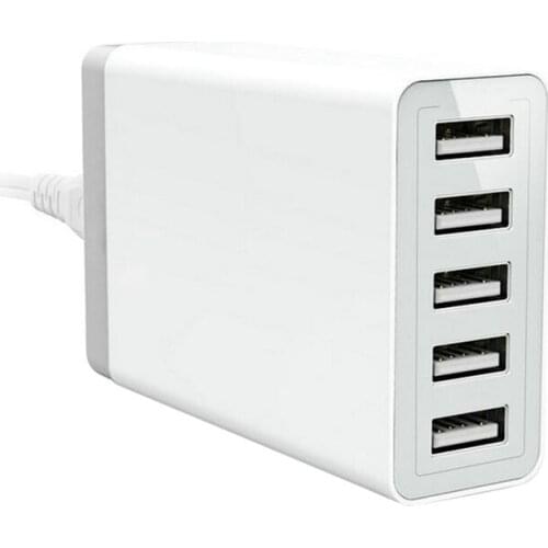 USB Charger 5-Port USB Charger Station with Rapid Charging Smart USB Ports for Multiple Devices Smart Charger