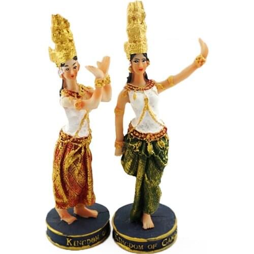 High-quality Thailand Dance Girl Statue World Famous Landmark Resin Model Decor Crafts Tourism Souvenirs Collection
