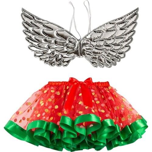 Halloween Tutu Skirt Baby Girl Skirts Princess Mini Pettiskirt Birthday Party Wing Angel Children Clothing