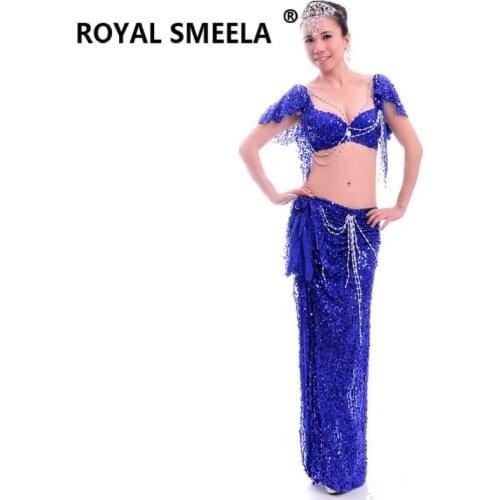 New Design Belly Dance Wear Women sequin belly Dance Costume Dancer Bra Skirt Night club dance clothes dance bra dancing skirt