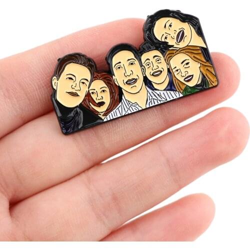 DZ2406 Friends tv show Collection Metal Enamel Lapel Pin Badge Pins Hats Clothes backpacks Decoration Jewelry Accessories Gifts