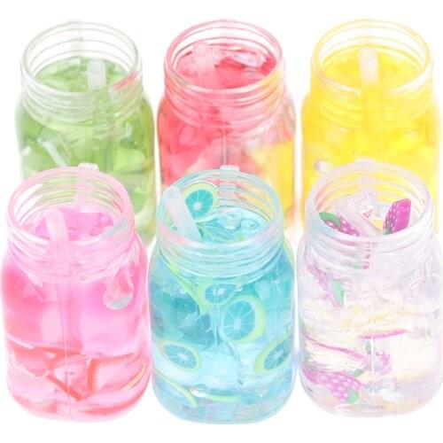 1/12 Dollhouse Miniature Accessories Mini Resin Fruit Tea Cup Simulation Miniature Drinks Model Toy Doll Home Decoration Gifts