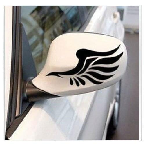 1 Pair Car Rearview Mirror Stickers Reflective Personalized Wing Eyebrow Car Sticker Scratch Repair Paste Wholesale Dropshop