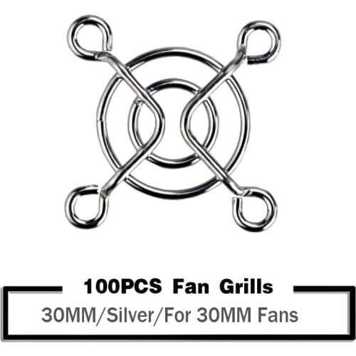 100 Pieces 3cm 30mm Iron Fan Net Metal Steel Grill Protector Cover Finger Guard Used for 30mm x 30mm PC Cooling Fan