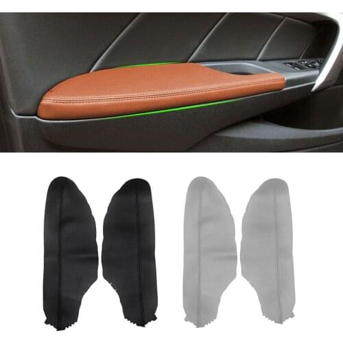2pcs Soft Leather Door Armrest Cover For Honda Accord 8th Gen Coupe 2008 - 2012 2pcs Car Front Door Armrest Panel Cover Trim